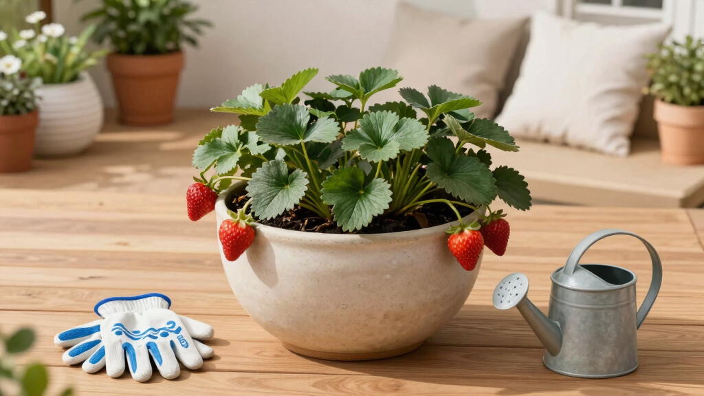 Growing Strawberries in Containers on the Patio