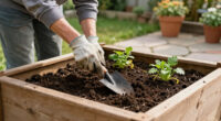 The Gentlest Way to Turn Soil in a Raised Bed