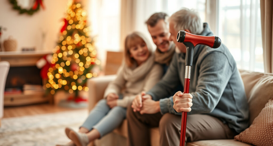 Yayayo Folding Cane with Seat and LED Light for Holiday Outings