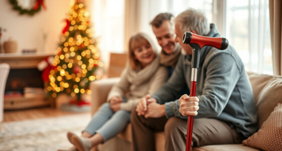 Yayayo Folding Cane with Seat and LED Light for Holiday Outings